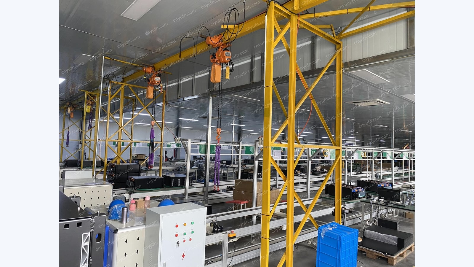 Battery Pack, Grill and Cleaning Equipment Mixed Assembly Line