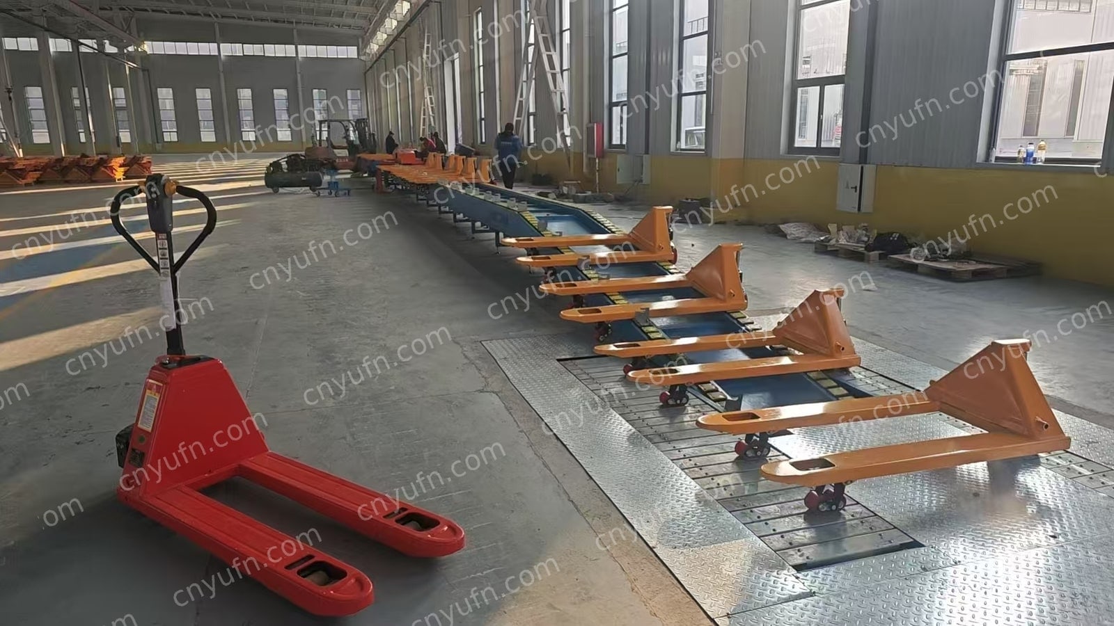 material handling cart assembly line