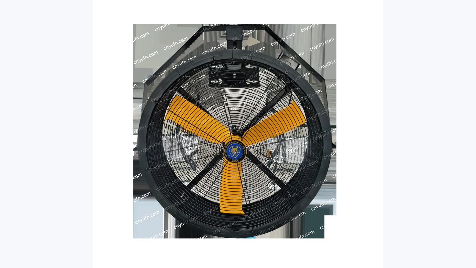 yellow blade wall mounted industrial exhaust fan