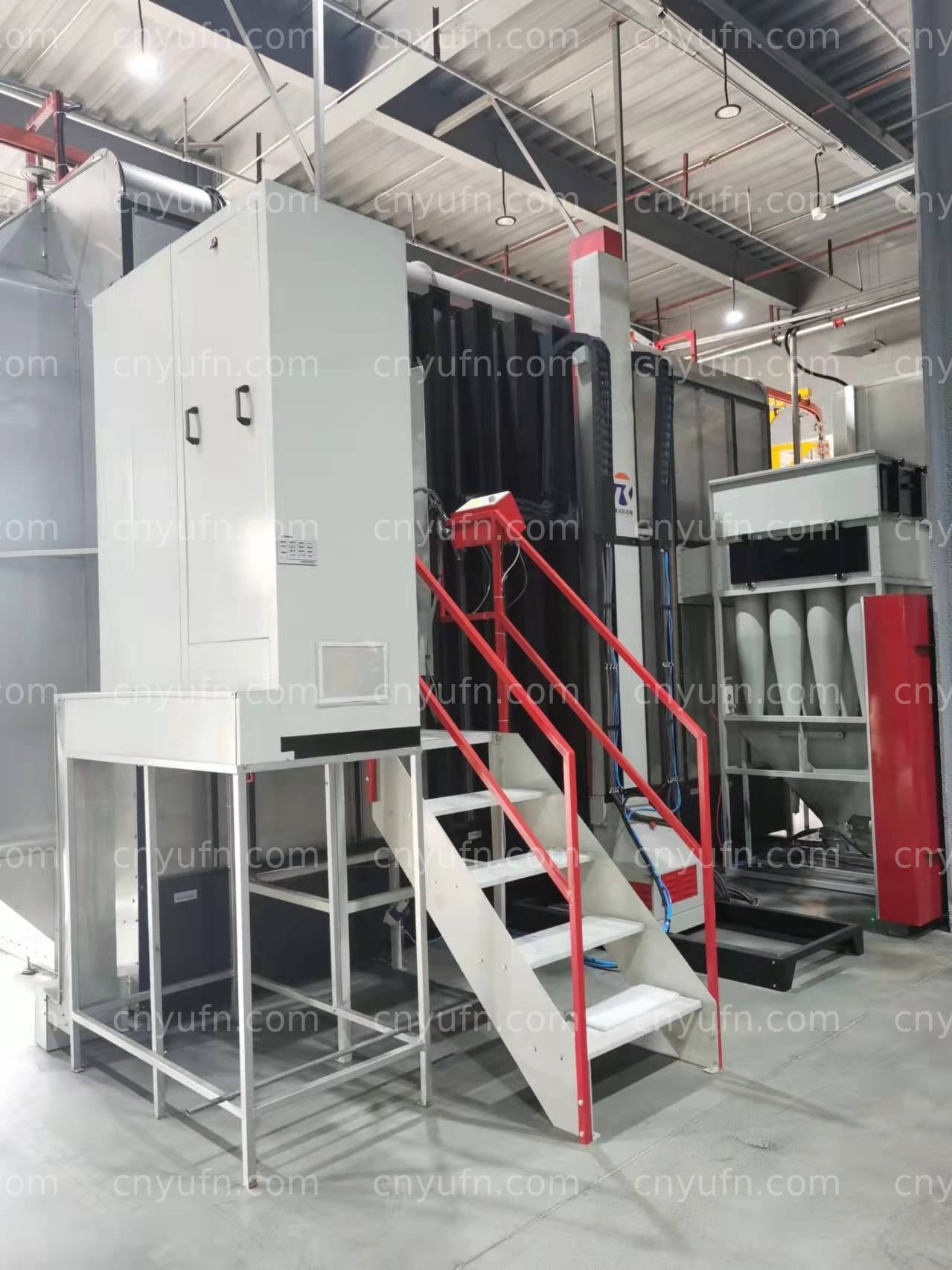 powder coating booth system side
